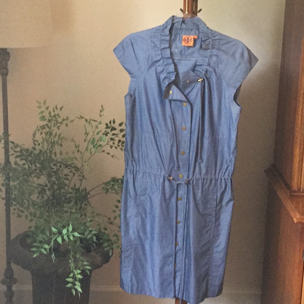 Tory Burch chambray dress.  Size 10